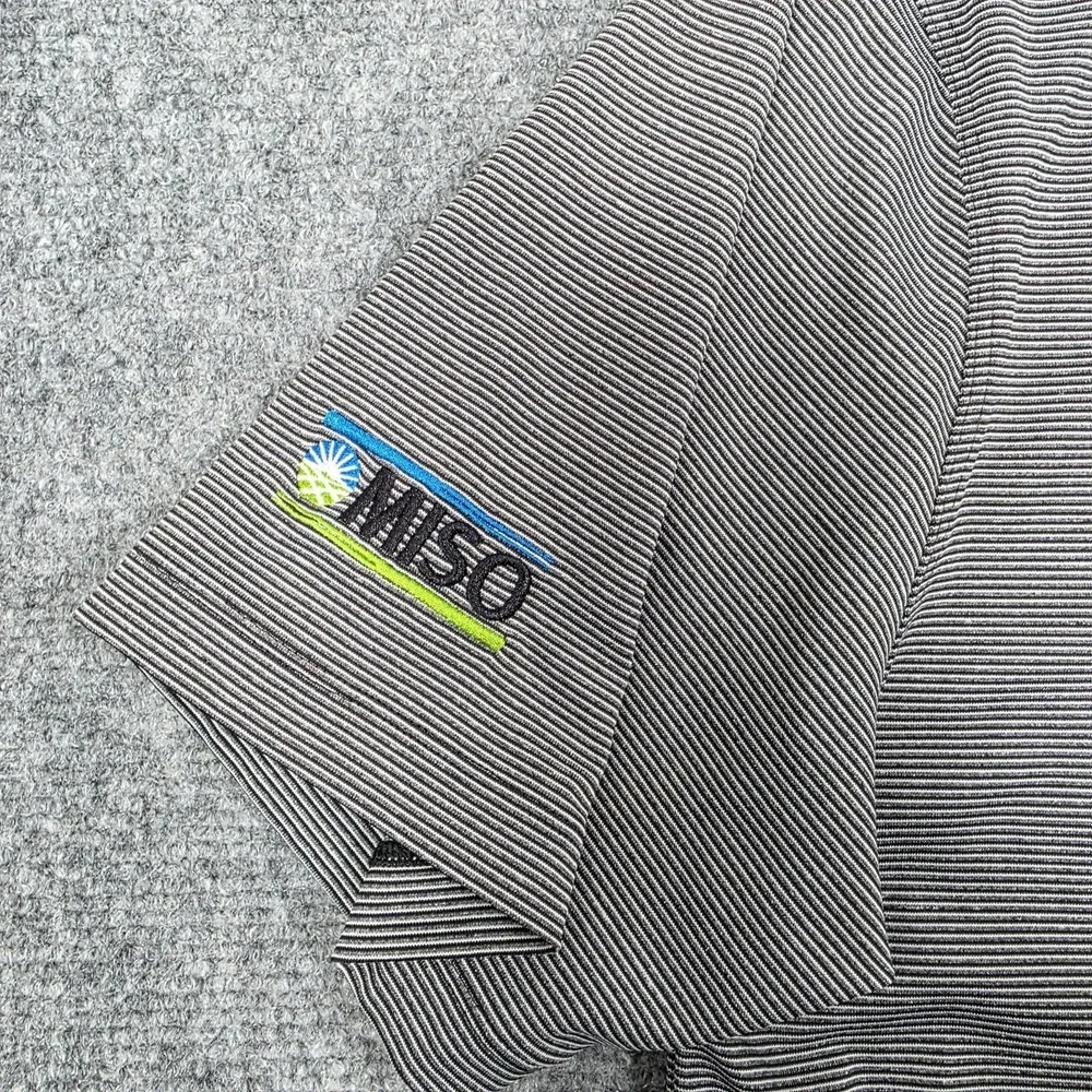 Nike Tiger Woods Collection TW Control Stripe Polo Mens M Gray 648719-010 Golf